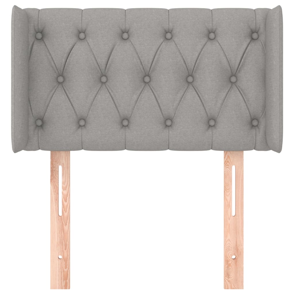 vidaXL Κεφαλάρι με Πτερύγια Ανοιχτό Γκρι 83x16x78/88 εκ. Υφασμάτινο