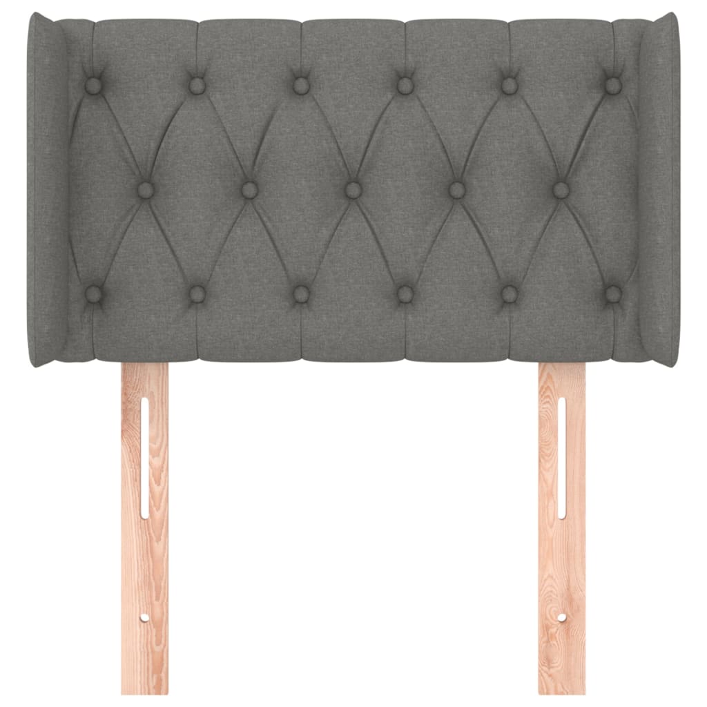 vidaXL Κεφαλάρι με Πτερύγια Σκούρο Γκρι 83x16x78/88 εκ. Υφασμάτινο