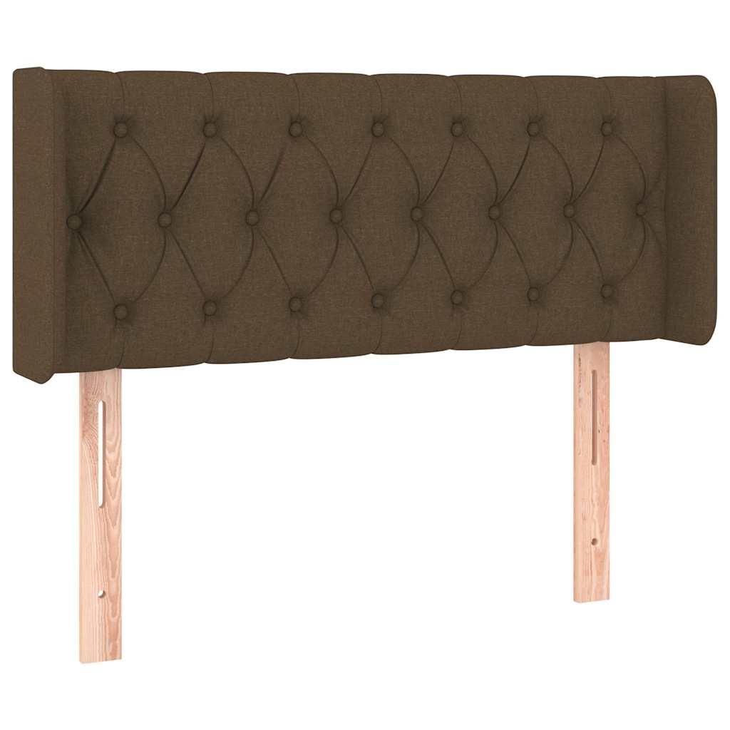 vidaXL Κεφαλάρι με Πτερύγια Σκούρο Καφέ 93x16x78/88 εκ. Υφασμάτινο