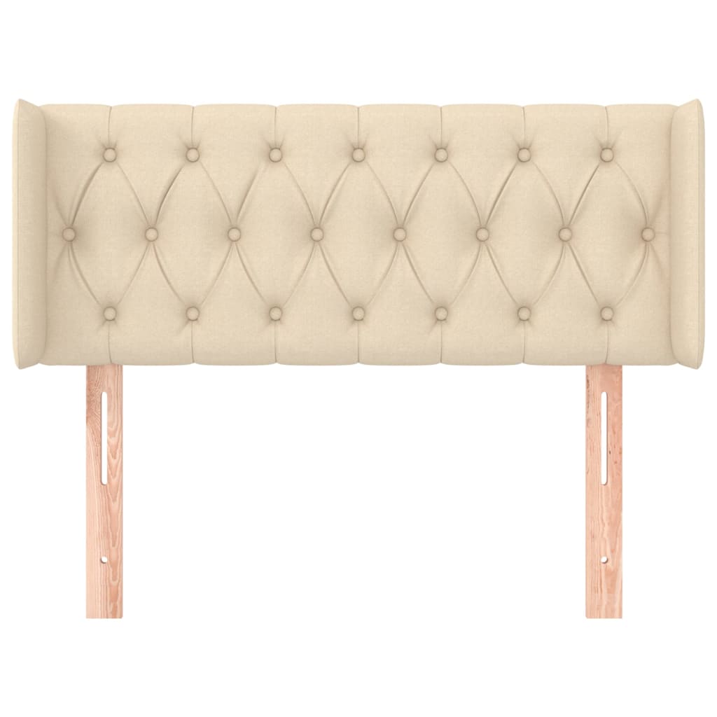 vidaXL Κεφαλάρι με Πτερύγια Κρεμ 93x16x78/88 εκ. Υφασμάτινο