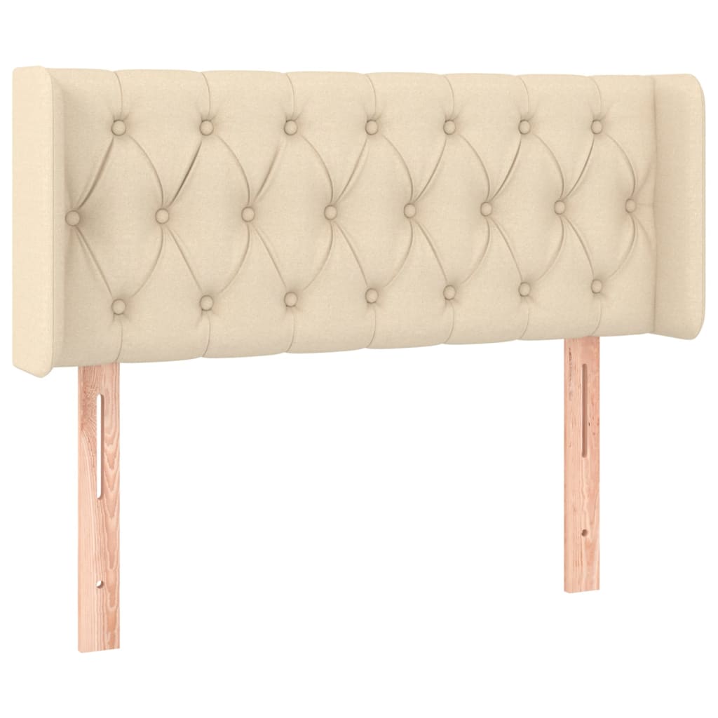 vidaXL Κεφαλάρι με Πτερύγια Κρεμ 103x16x78/88 εκ. Υφασμάτινο