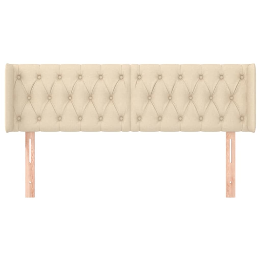 vidaXL Κεφαλάρι με Πτερύγια Κρεμ 163x16x78/88 εκ. Υφασμάτινο