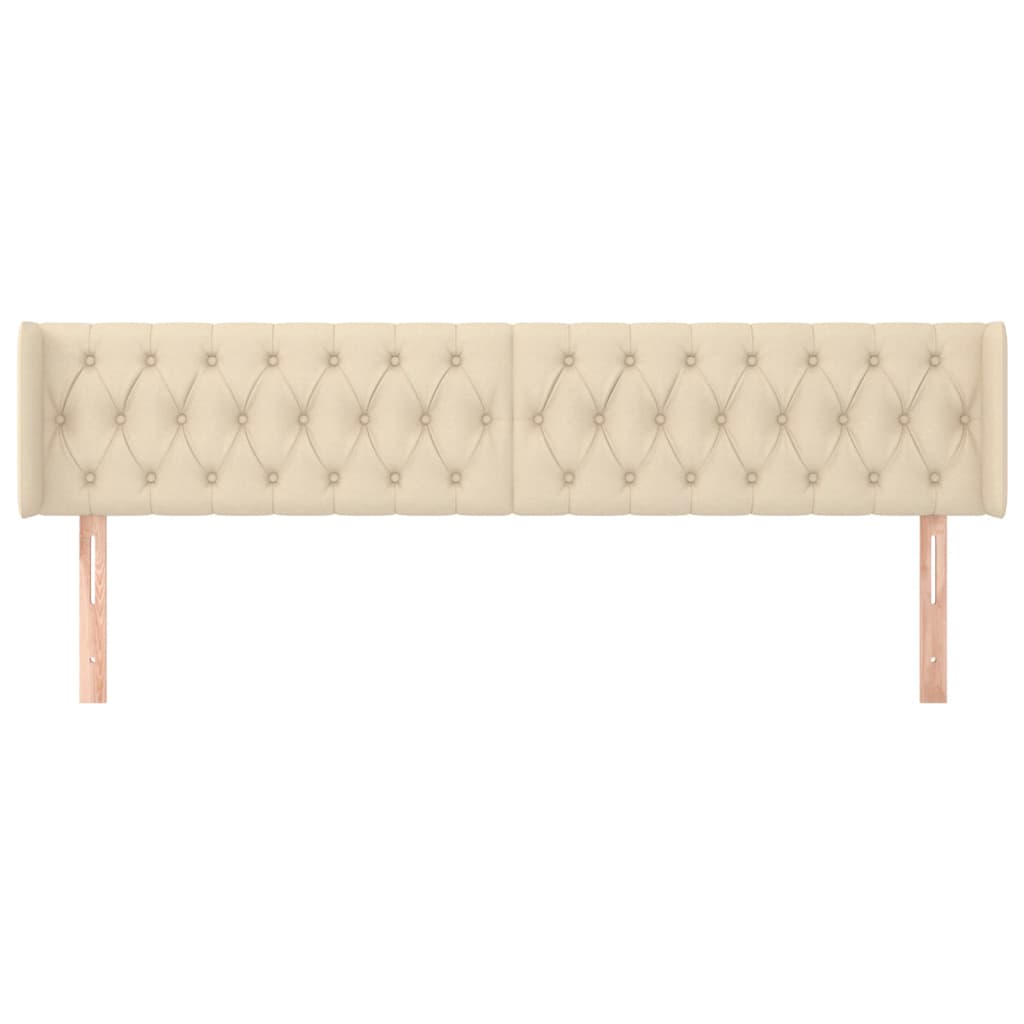 vidaXL Κεφαλάρι με Πτερύγια Κρεμ 183x16x78/88 εκ. Υφασμάτινο