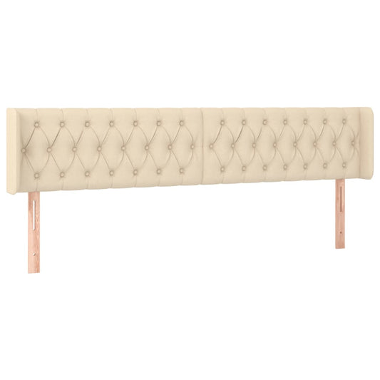 vidaXL Κεφαλάρι με Πτερύγια Κρεμ 203x16x78/88 εκ. Υφασμάτινο