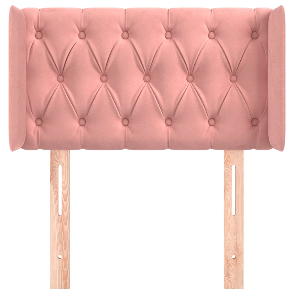 vidaXL Κεφαλάρι με Πτερύγια Ροζ 83x16x78/88 εκ. Βελούδινο