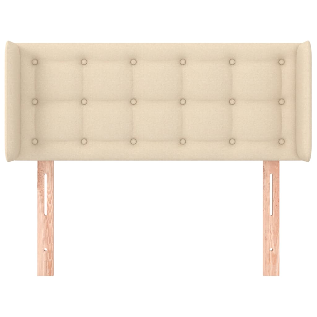 vidaXL Κεφαλάρι με Πτερύγια Κρεμ 93x16x78/88 εκ. Υφασμάτινο