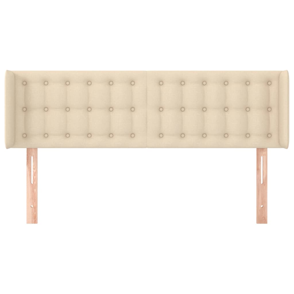 vidaXL Κεφαλάρι με Πτερύγια Κρεμ 147x16x78/88 εκ. Υφασμάτινο