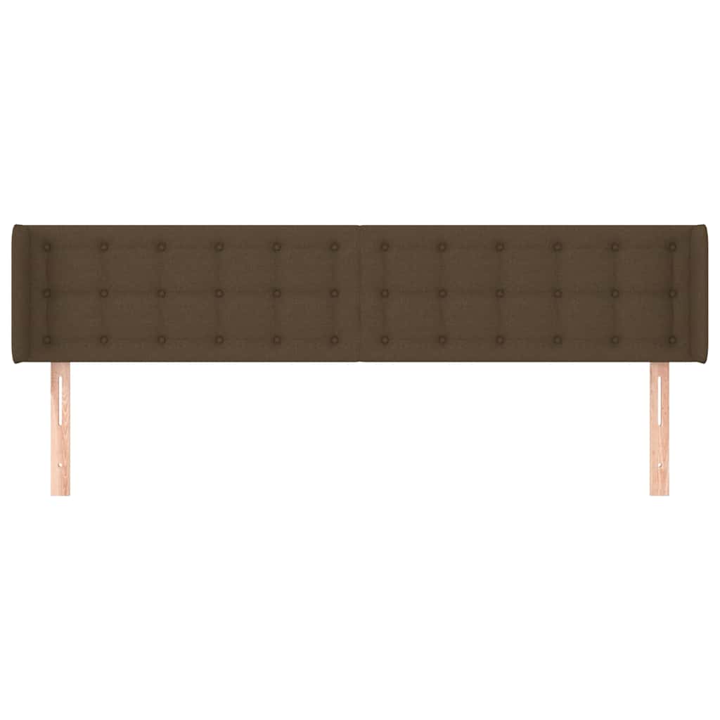 vidaXL Κεφαλάρι με Πτερύγια Σκούρο Καφέ 183x16x78/88 εκ. Υφασμάτινο