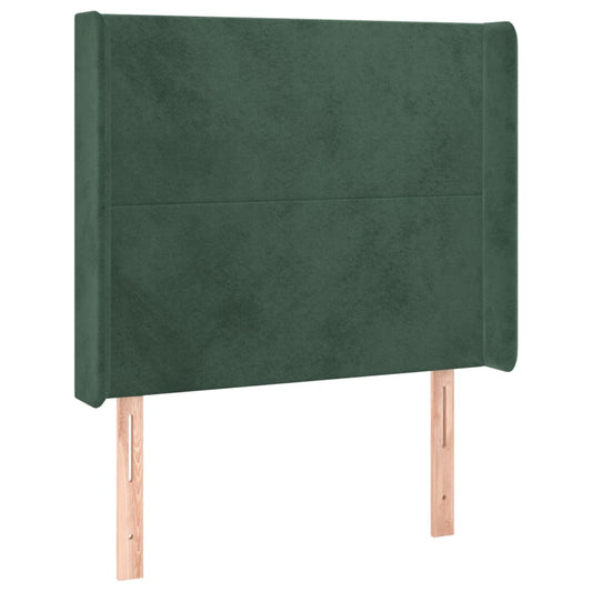 vidaXL Κεφαλάρι με Πτερύγια Πράσινο 93x16x118/128 εκ. Βελούδινο