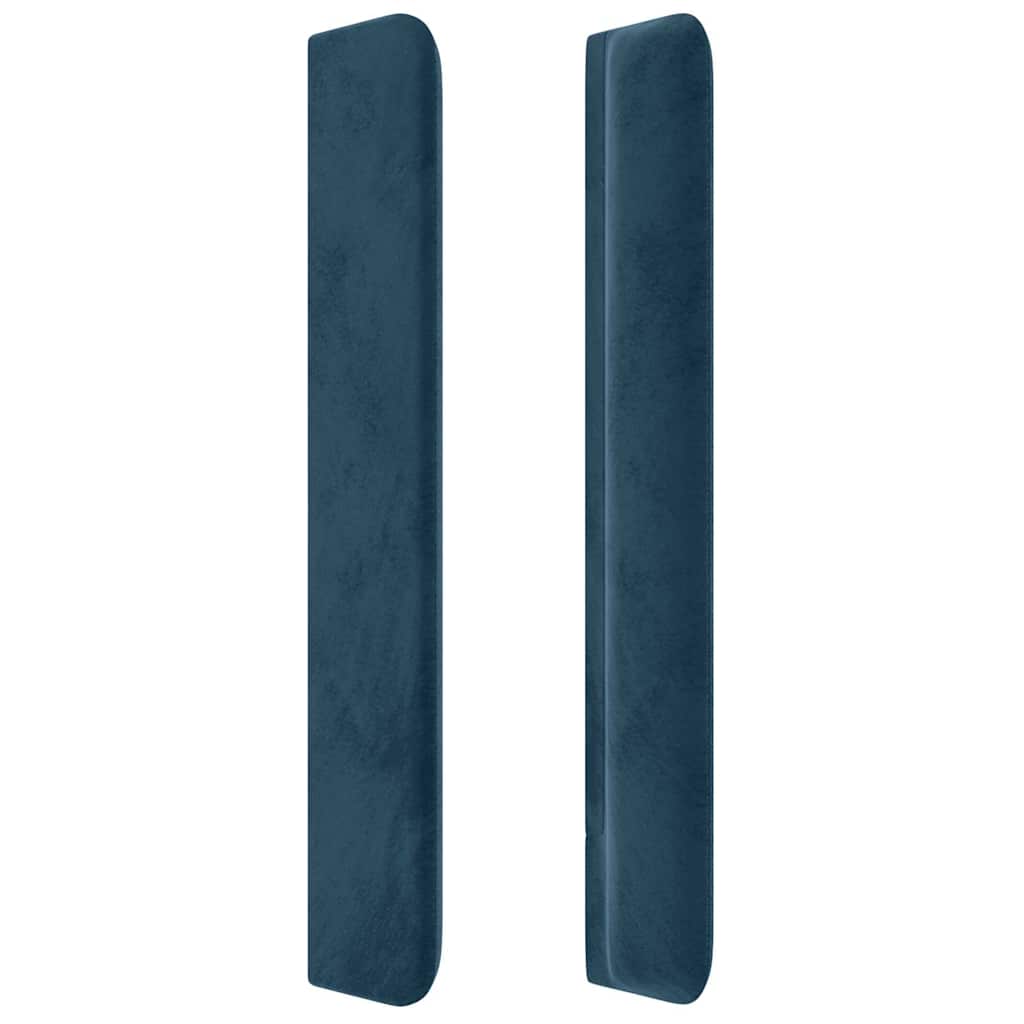 vidaXL Κεφαλάρι με Πτερύγια Σκούρο Μπλε 147x16x118/128 εκ. Βελούδινο