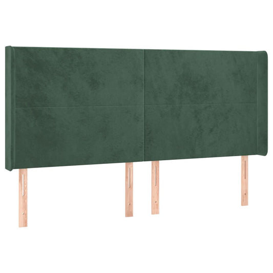 vidaXL Κεφαλάρι με Πτερύγια Πράσινο 183x16x118/128 εκ. Βελούδινο