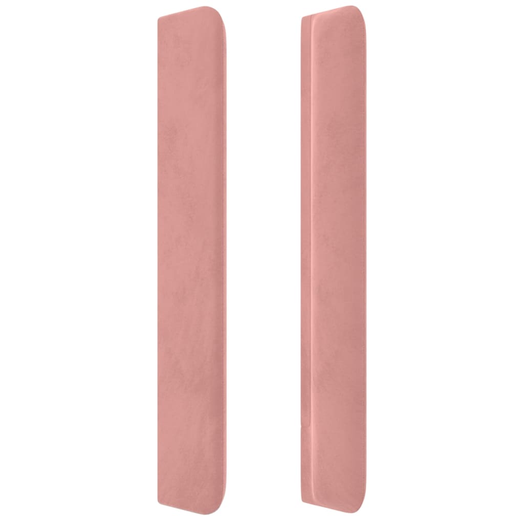 vidaXL Κεφαλάρι με Πτερύγια Ροζ 183x16x118/128 εκ. Βελούδινο
