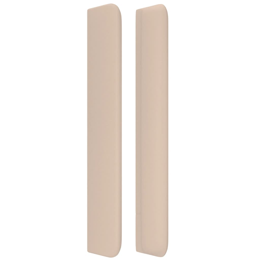 vidaXL Κεφαλάρι με Πτερύγια Καπουτσίνο 83x16x118/128 εκ. Συνθ. Δέρμα