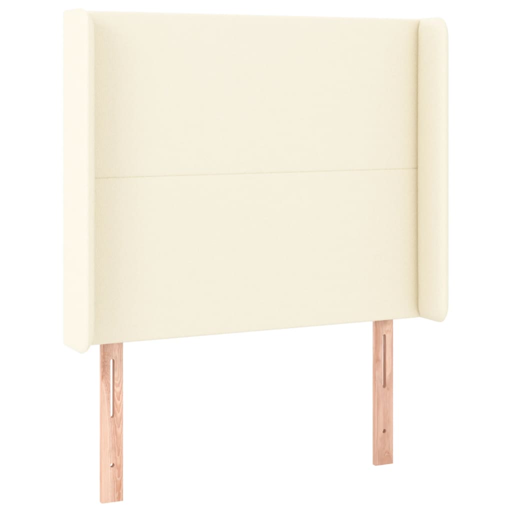 vidaXL Κεφαλάρι με Πτερύγια Κρεμ 93x16x118/128 εκ. Συνθετικό Δέρμα