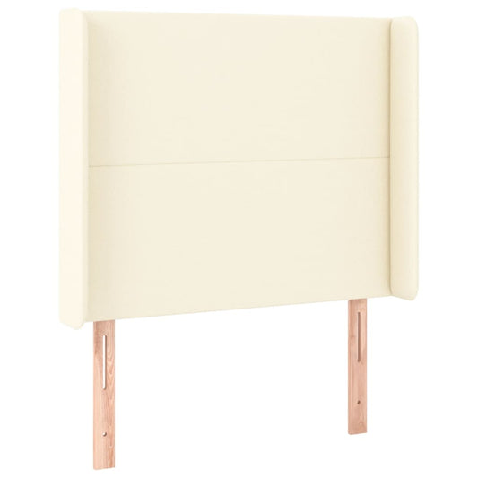 vidaXL Κεφαλάρι με Πτερύγια Κρεμ 93x16x118/128 εκ. Συνθετικό Δέρμα