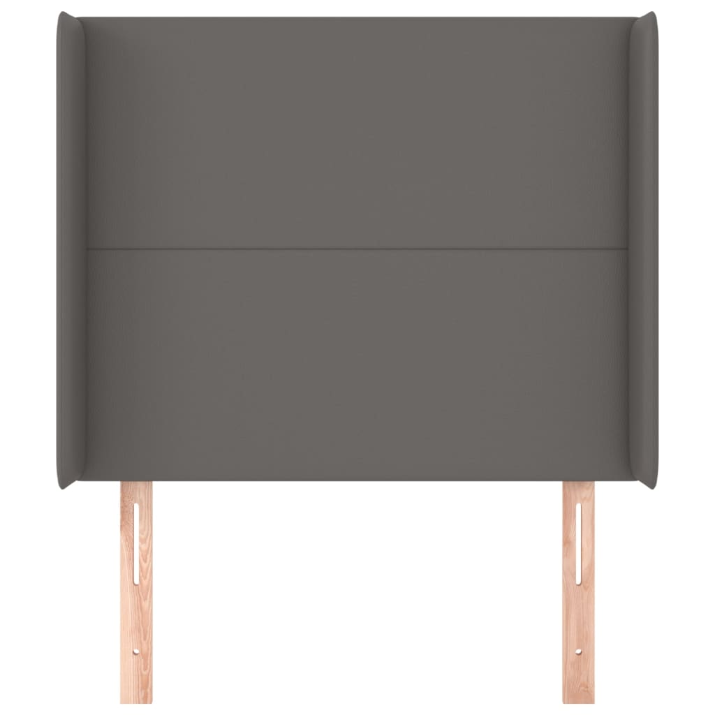 vidaXL Κεφαλάρι με Πτερύγια Γκρι 103x16x118/128 εκ.Συνθετικό Δέρμα