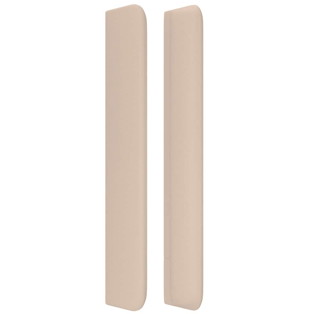 vidaXL Κεφαλάρι με Πτερύγια Καπουτσίνο 147x16x118/128 εκ. Συνθ. Δέρμα