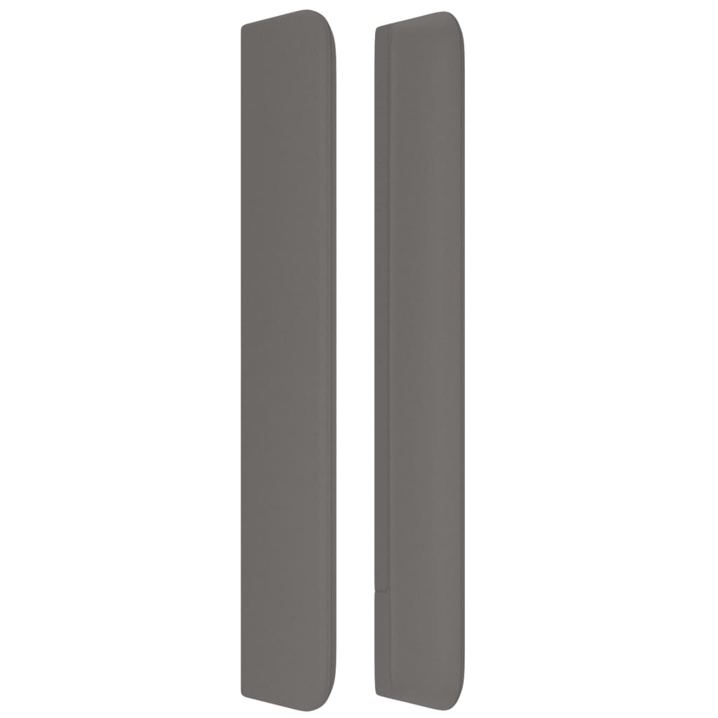 vidaXL Κεφαλάρι με Πτερύγια Γκρι 163x16x118/128 εκ. Συνθετικό Δέρμα