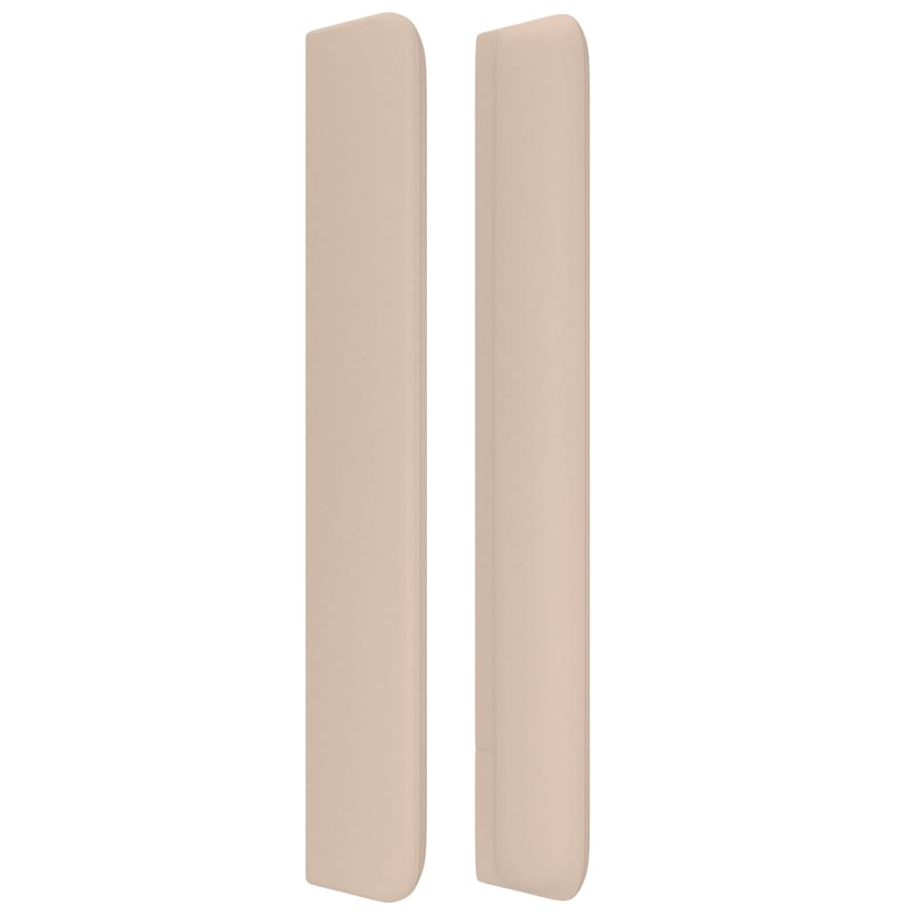 vidaXL Κεφαλάρι με Πτερύγια Καπουτσίνο 163x16x118/128 εκ. Συνθ. Δέρμα