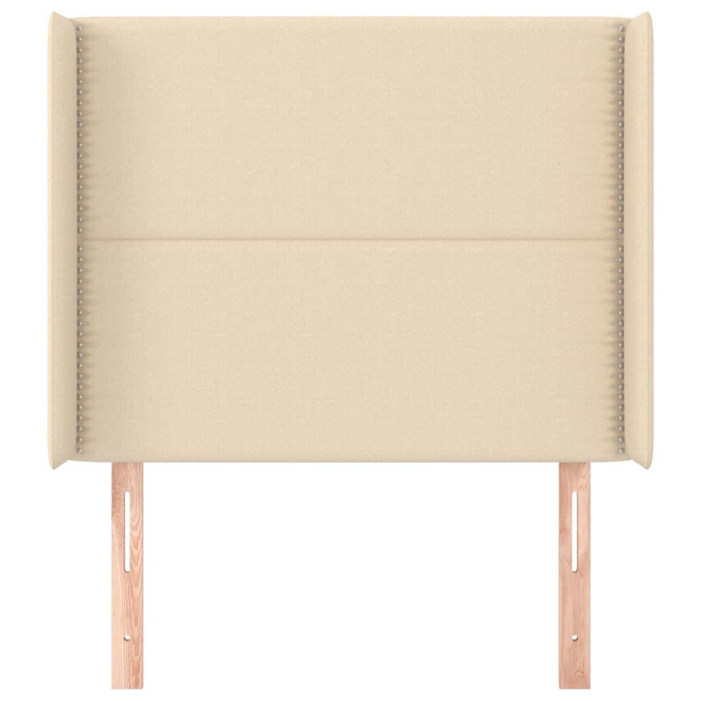 vidaXL Κεφαλάρι με Πτερύγια Κρεμ 93x16x118/128 εκ. Υφασμάτινο