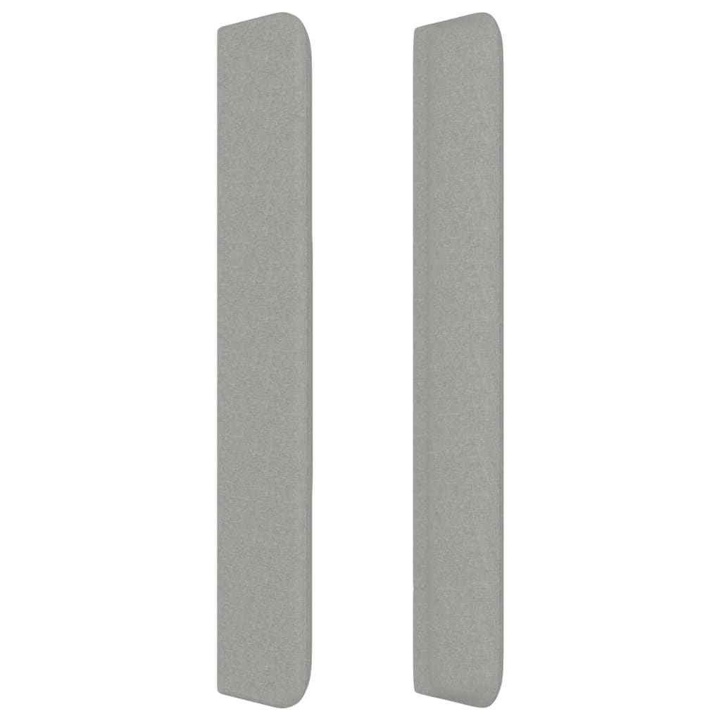 vidaXL Κεφαλάρι με Πτερύγια Ανοιχτό Γκρι 203x16x118/128 εκ. Υφασμάτινο