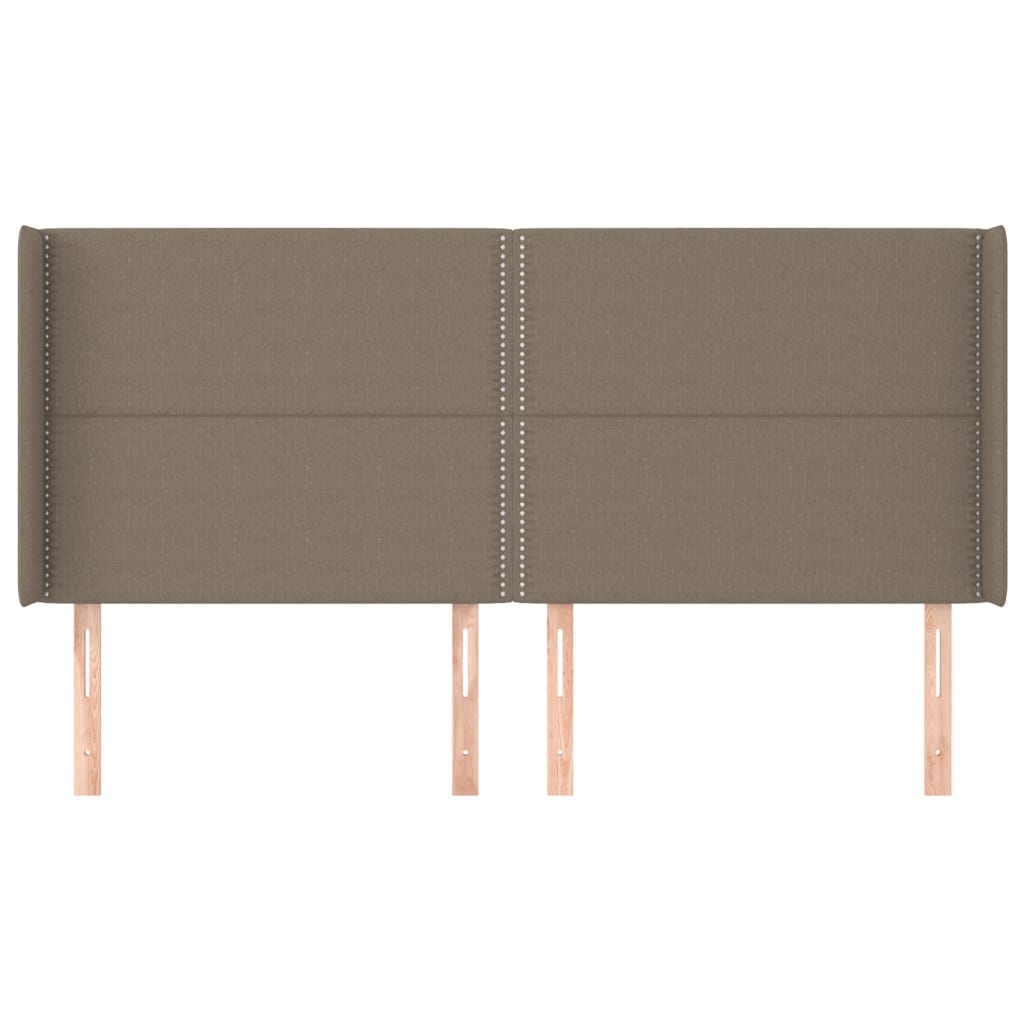 vidaXL Κεφαλάρι με Πτερύγια Taupe 203x16x118/128 εκ. Υφασμάτινο