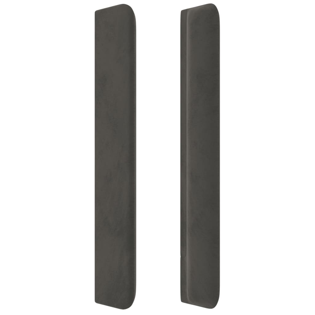 vidaXL Κεφαλάρι με Πτερύγια Σκούρο Γκρι 163x16x118/128 εκ. Βελούδινο