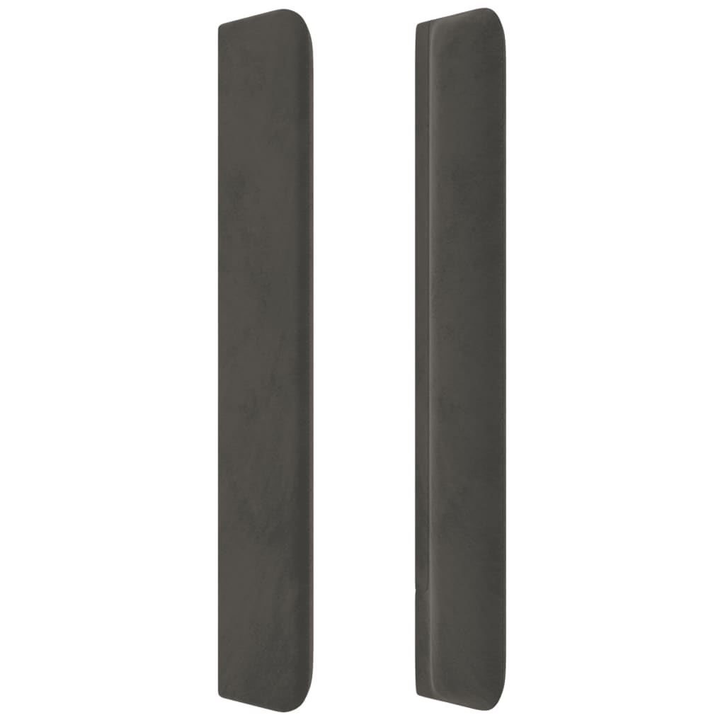 vidaXL Κεφαλάρι με Πτερύγια Σκούρο Γκρι 183x16x118/128 εκ. Βελούδινο
