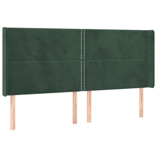 vidaXL Κεφαλάρι με Πτερύγια Πράσινο 183x16x118/128 εκ. Βελούδινο