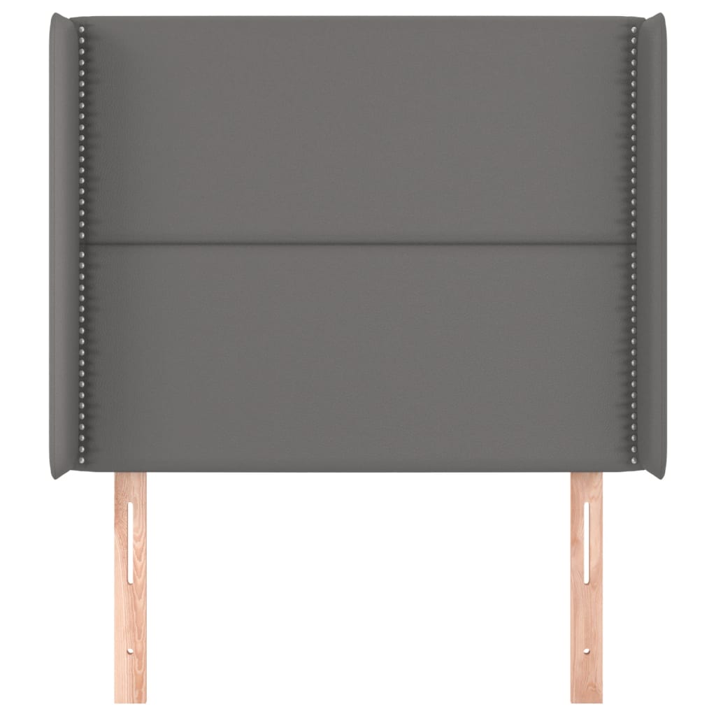 vidaXL Κεφαλάρι με Πτερύγια Γκρι 103x16x118/128 εκ.Συνθετικό Δέρμα