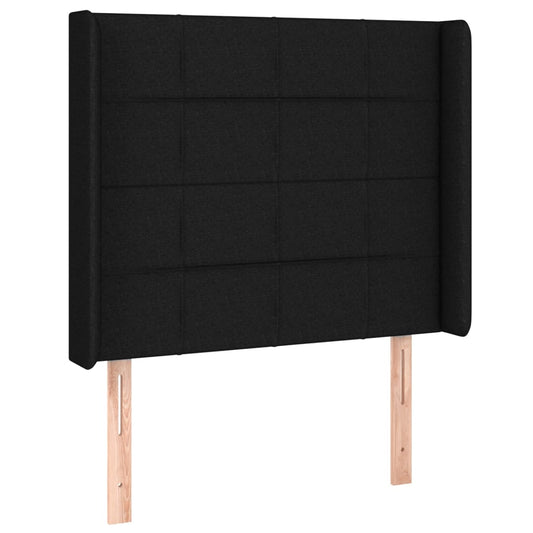 vidaXL Κεφαλάρι με Πτερύγια Μαύρο 103x16x118/128 εκ. Υφασμάτινο