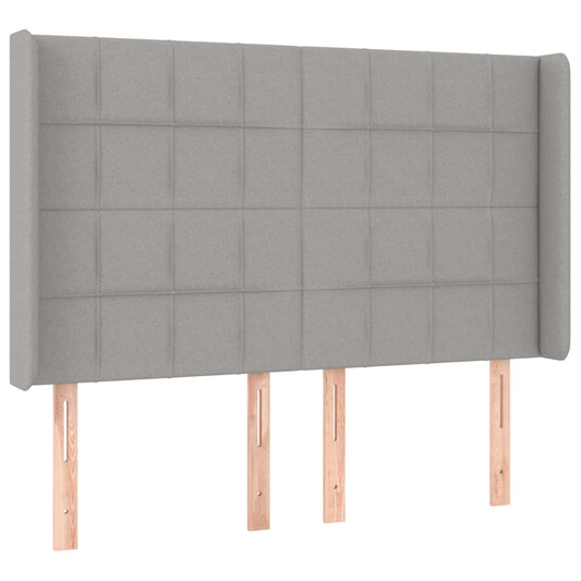 vidaXL Κεφαλάρι με Πτερύγια Ανοιχτό Γκρι 147x16x118/128 εκ. Υφασμάτινο