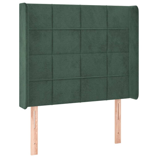 vidaXL Κεφαλάρι με Πτερύγια Πράσινο 83x16x118/128 εκ. Βελούδινο