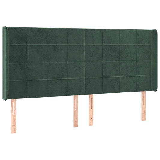 vidaXL Κεφαλάρι με Πτερύγια Πράσινο 183x16x118/128 εκ. Βελούδινο