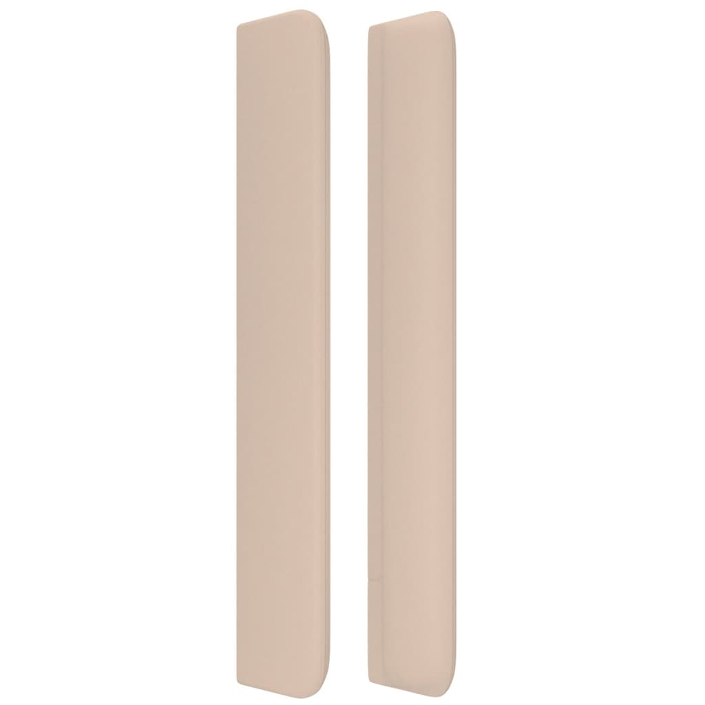 vidaXL Κεφαλάρι με Πτερύγια Καπουτσίνο 93x16x118/128 εκ. Συνθ. Δέρμα