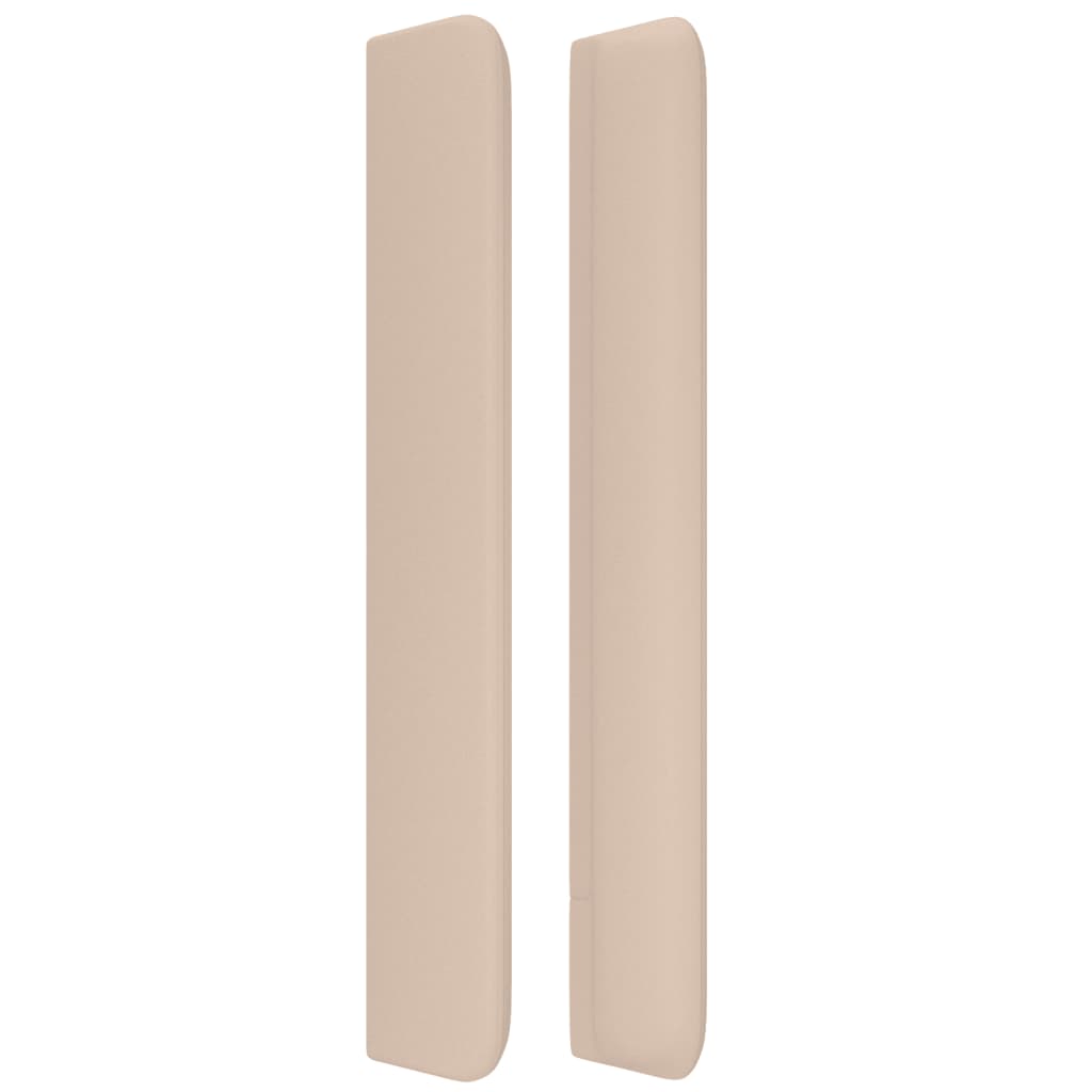 vidaXL Κεφαλάρι με Πτερύγια Καπουτσίνο 183x16x118/128 εκ. Συνθ. Δέρμα