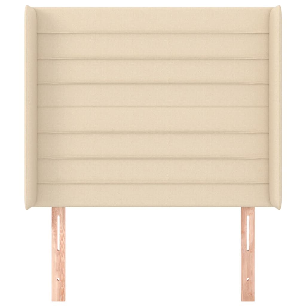 vidaXL Κεφαλάρι με Πτερύγια Κρεμ 93x16x118/128 εκ. Υφασμάτινο