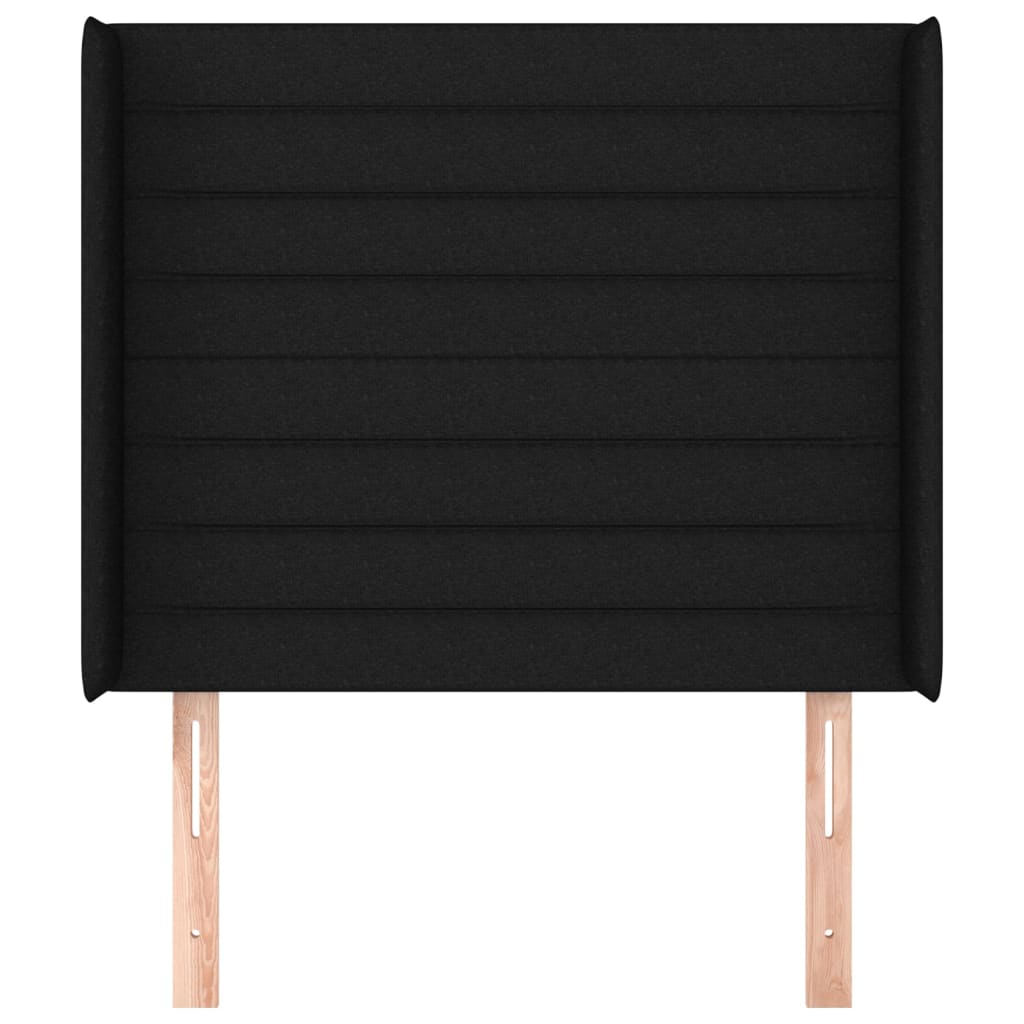 vidaXL Κεφαλάρι με Πτερύγια Μαύρο 103x16x118/128 εκ. Υφασμάτινο