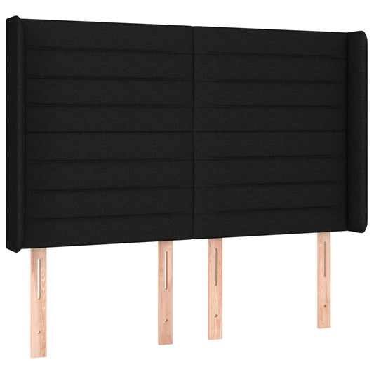 vidaXL Κεφαλάρι με Πτερύγια Μαύρο 147x16x118/128 εκ. Υφασμάτινο