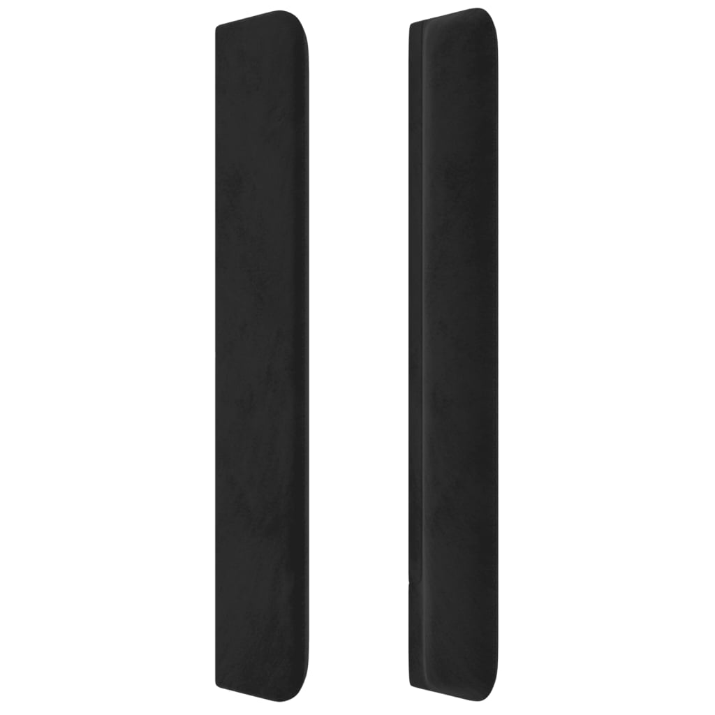 vidaXL Κεφαλάρι με Πτερύγια Μαύρο 93x16x118/128 εκ. Βελούδινο