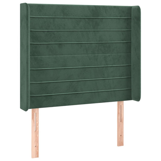 vidaXL Κεφαλάρι με Πτερύγια Πράσινο 93x16x118/128 εκ. Βελούδινο