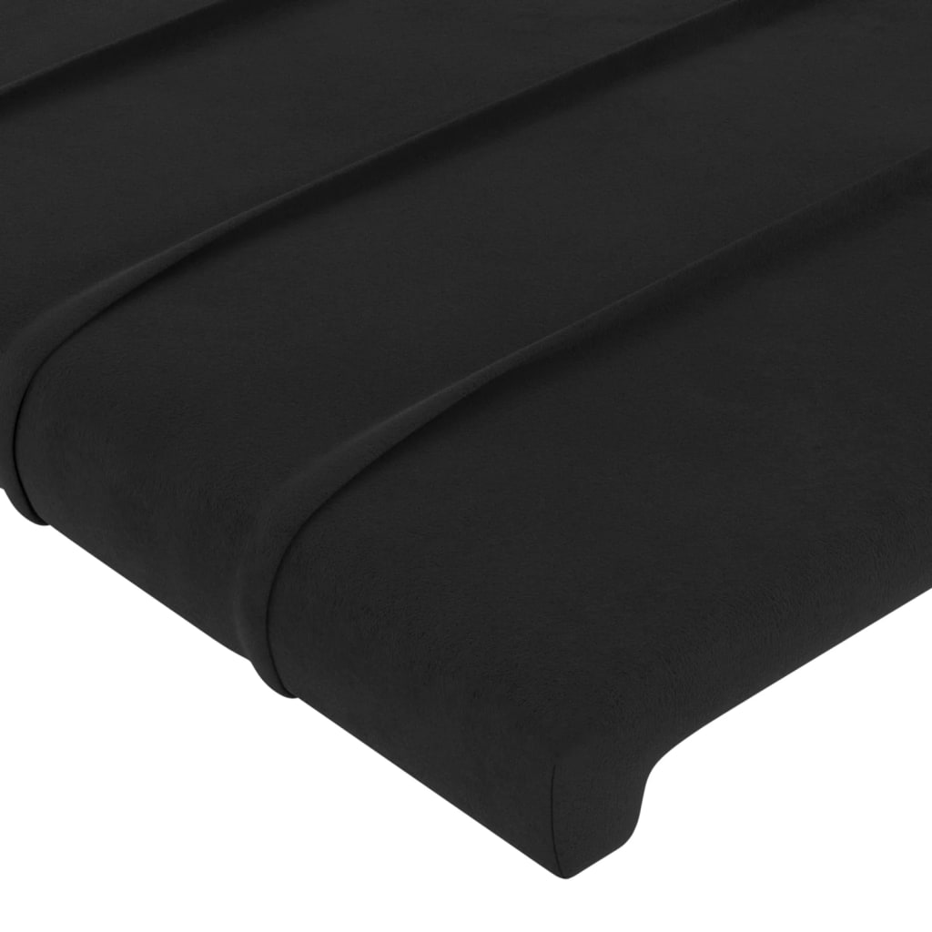 vidaXL Κεφαλάρι με Πτερύγια Μαύρο 103x16x118/128 εκ. Βελούδινο
