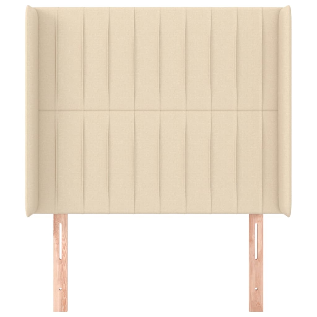 vidaXL Κεφαλάρι με Πτερύγια Κρεμ 93x16x118/128 εκ. Υφασμάτινο