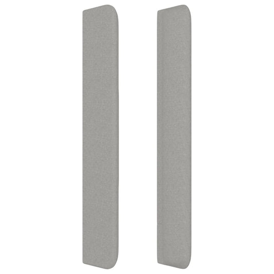 vidaXL Κεφαλάρι με Πτερύγια Ανοιχτό Γκρι 147x16x118/128 εκ. Υφασμάτινο