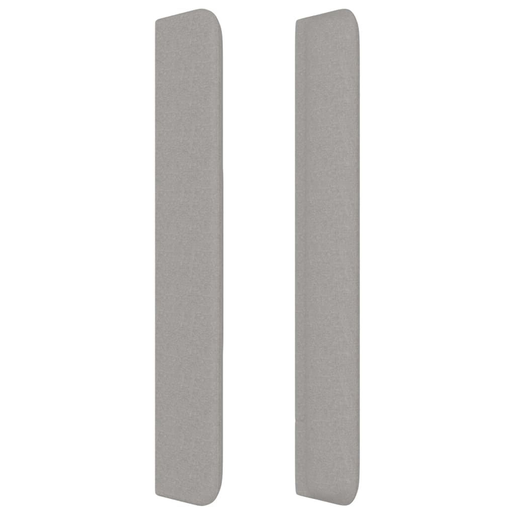 vidaXL Κεφαλάρι με Πτερύγια Ανοιχτό Γκρι 183x16x118/128 εκ. Υφασμάτινο