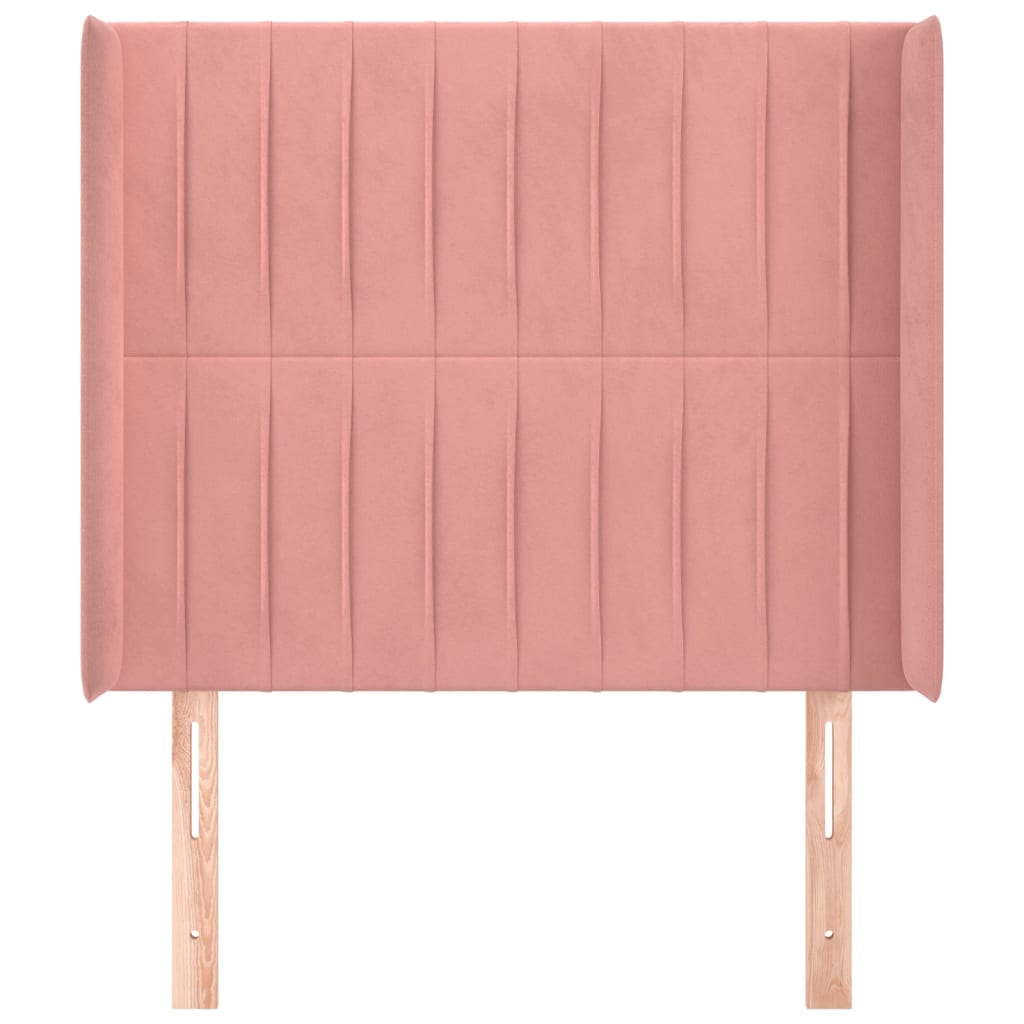 vidaXL Κεφαλάρι με Πτερύγια Ροζ 83x16x118/128 εκ. Βελούδινο