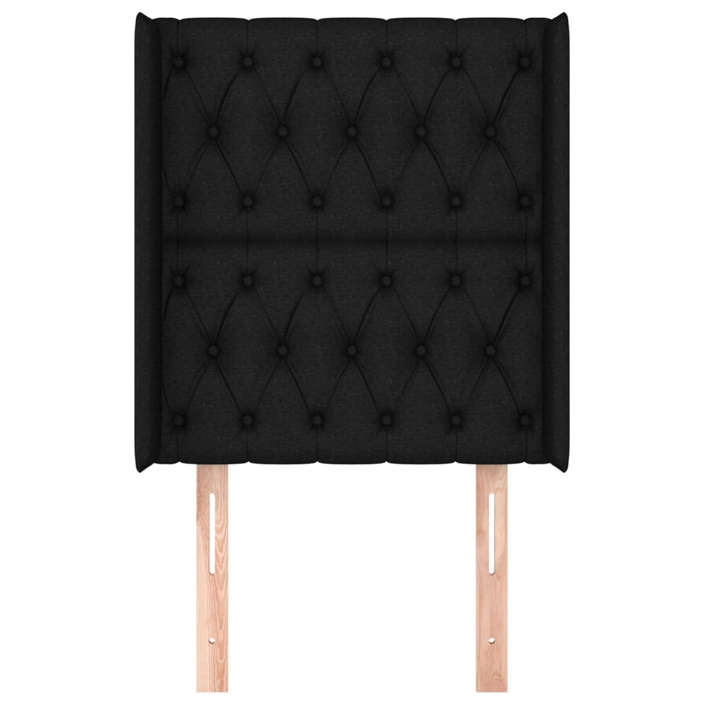 vidaXL Κεφαλάρι με Πτερύγια Μαύρο 83x16x118/128 εκ. Υφασμάτινο