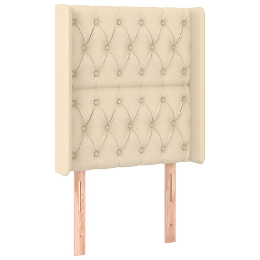 vidaXL Κεφαλάρι με Πτερύγια Κρεμ 83x16x118/128 εκ. Υφασμάτινο