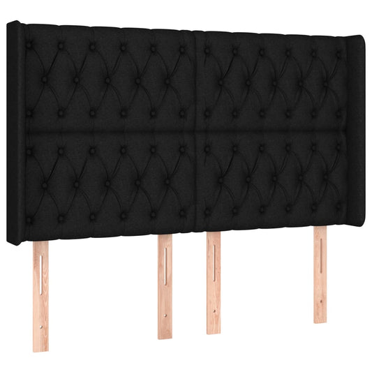 vidaXL Κεφαλάρι με Πτερύγια Μαύρο 147x16x118/128 εκ. Υφασμάτινο