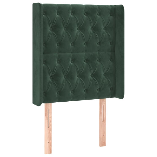 vidaXL Κεφαλάρι με Πτερύγια Πράσινο 83x16x118/128 εκ. Βελούδινο